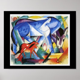 Póster Franz Marc, Los Primeros Animales,