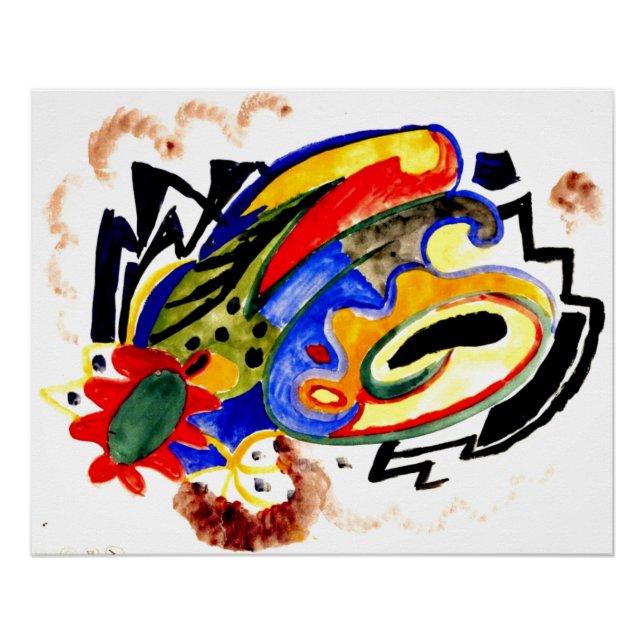 Póster Franz Marc - Patrón abstracto 1 (Anverso)