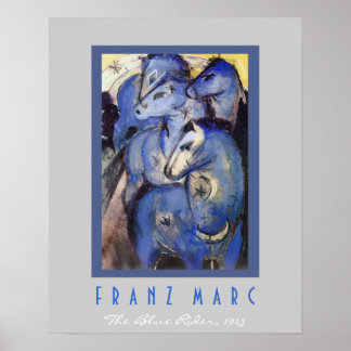 Póster Franz Marc - The Blue Rider - Horses