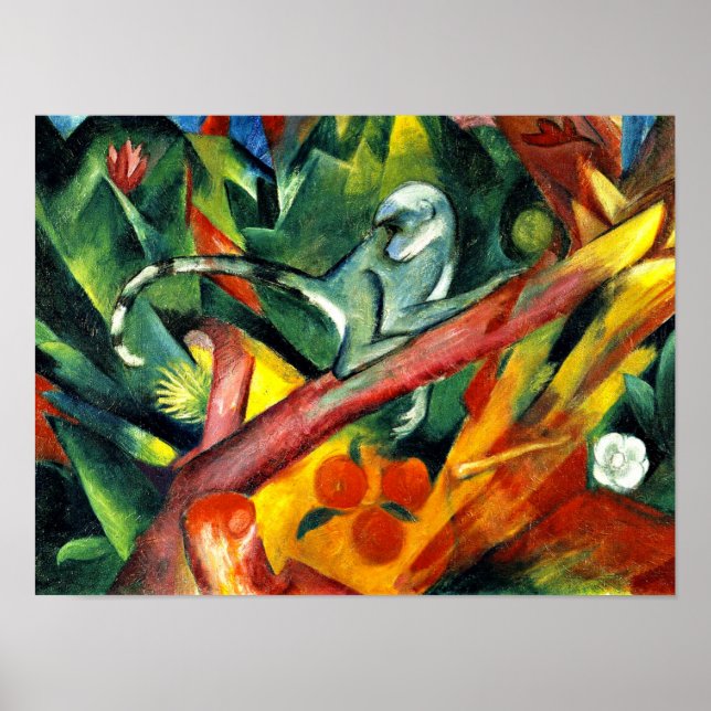 Póster Franz Marc - The Little Monkey (Frente)