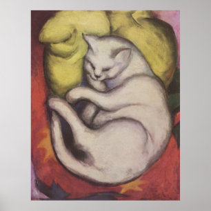Póster Franz Marc - Tomcat con Cucharón Amarillo 1912 Cat