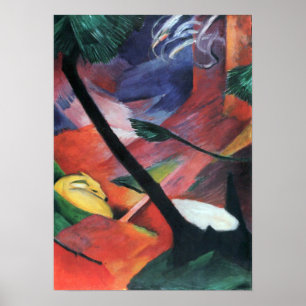 Póster Franz Marc - Venado en el bosque II