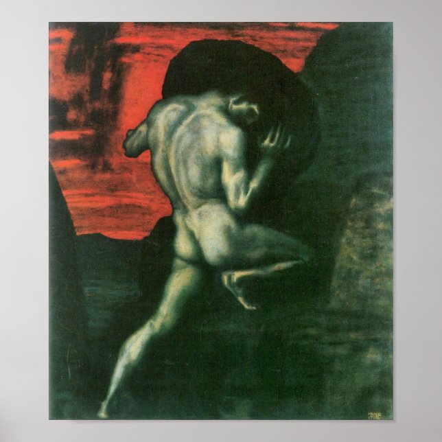 Póster Franz von Stuck - Sisyphus (Frente)