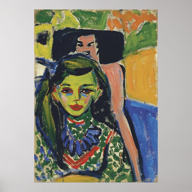 Póster Franzi ante una silla tallada (Frente)