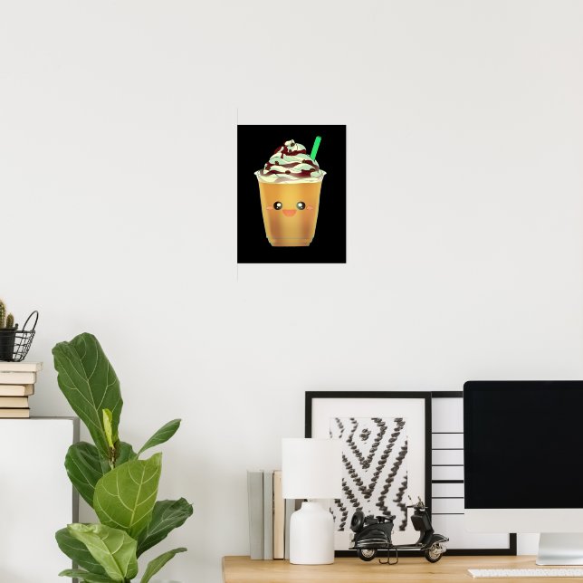 Póster Frappe de café con mezcla de chocolate Mocha (Oficina en casa)
