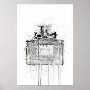 Póster Frasco de fragancia de regalo de Navidad 'Candy Fl