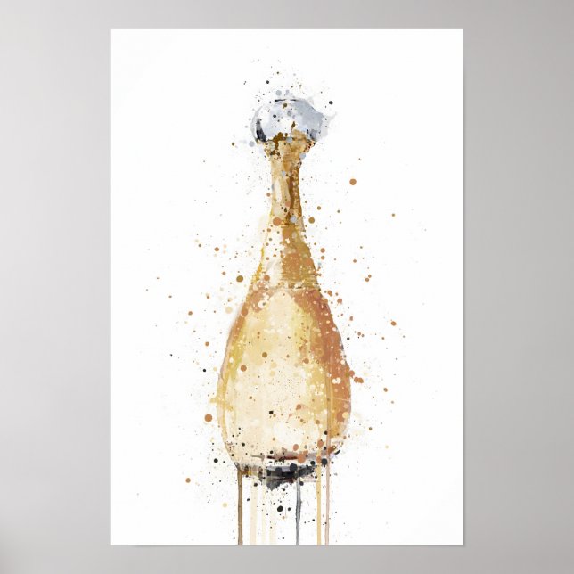 Póster Frasco de fragancia de regalo de Navidad 'Oro' (Frente)