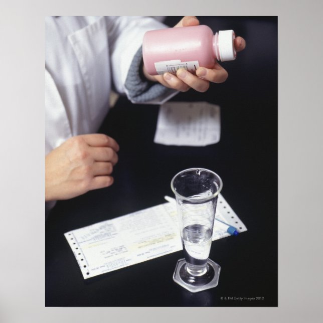 Póster Frasco de medicamentos de uso farmacológico, de ci (Frente)