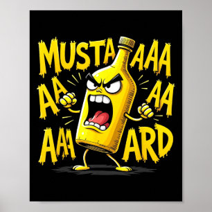 Póster Frasco de mostaza Grito Gracioso Acondicionamiento