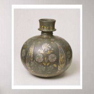 Póster Frasco de Mughal (trabajo de metalistería)