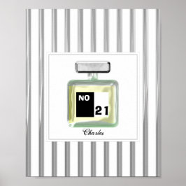 Póster Frasco Moderno De Perfume De Colonia Para Hombres 