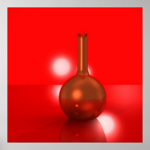 Póster frasco rojo