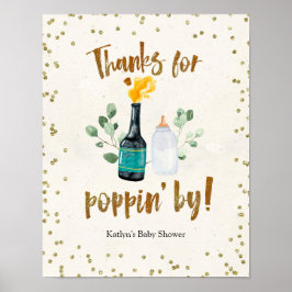 Póster Frascos de compras gracias por comprar en Baby Sho