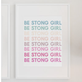 Póster Frase de inspiración Chica de color moderno