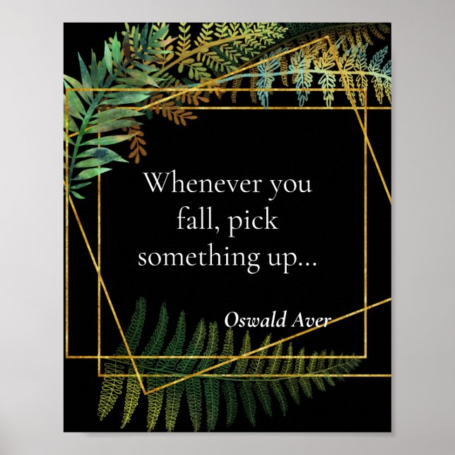 Póster Frase de motivación para poster de aula o oficina (Frente)