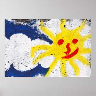 Póster Frase feliz de Sun sonriendo