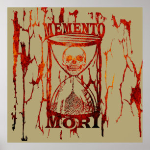 Póster Frase Latina - Aprovecha el Día - Cráneo Memento M