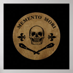 Póster Frase Latina - Aprovecha el Día - Cráneo Memento M