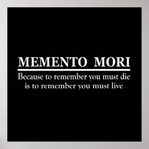 Póster Frase latina - Recuerda que morirás