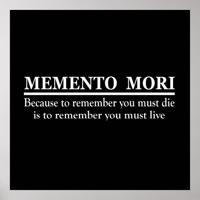 Póster Frase latina - Recuerda que morirás (Frente)