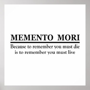 Póster Frase latina - Recuerda que morirás