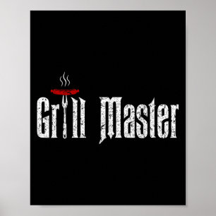 Póster Frases de camiseta de barbacoa, camiseta de maestr