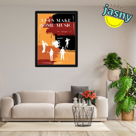 Póster Fraude negro Hagamos algo de gráfico musical