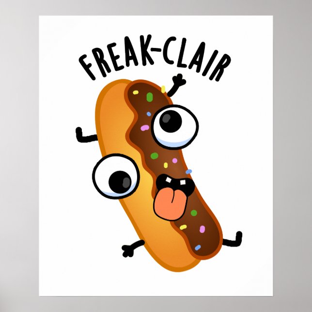 Póster Freak-clair Funny Eclair Pun (Frente)