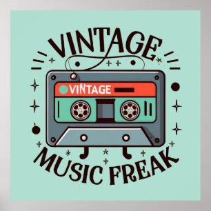 Póster Freak de música vintage
