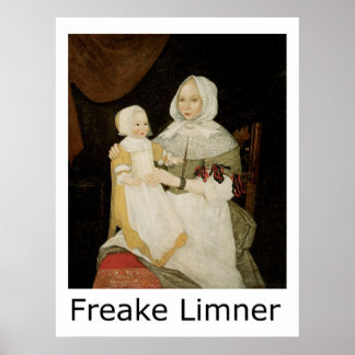 Póster Freake Limner Sra. Elizabeth Freake y Baby Mary