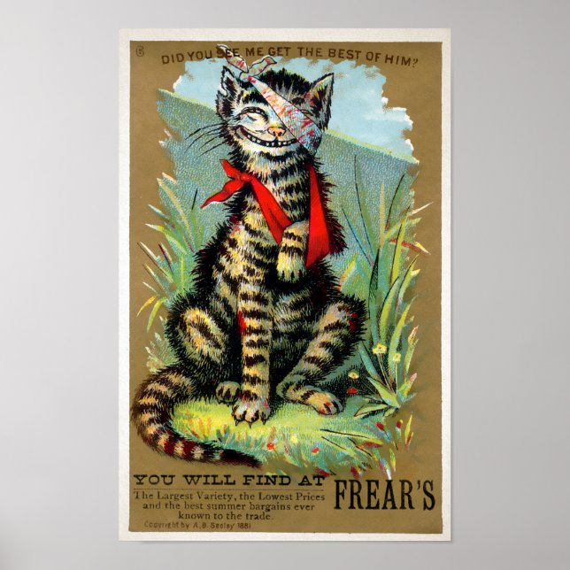 Póster Frears Cat Trade Card #6 (de 6) (Frente)