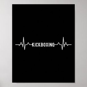 Póster Frecuencia cardíaca de kick-boxing Kickboxing Boxe