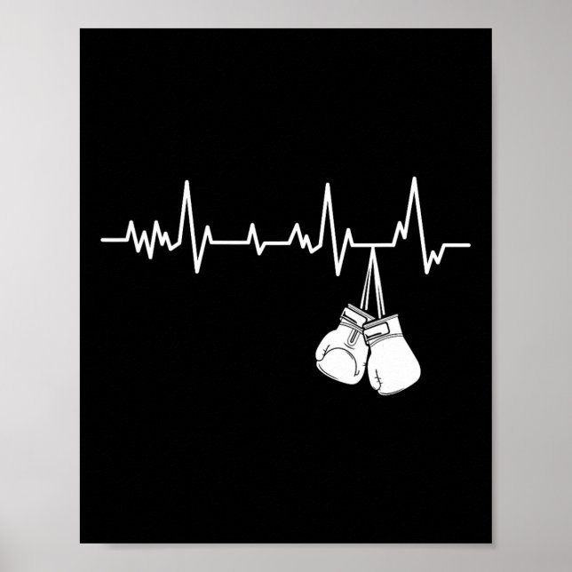 Póster Frecuencia cardíaca de kickboxing - Mercado de aut (Frente)