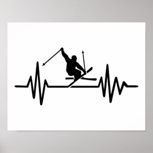 Póster Frecuencia de esquí