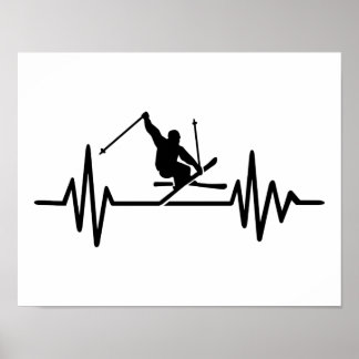 Póster Frecuencia de esquí