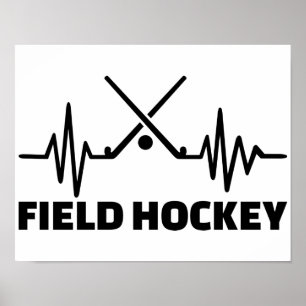 Póster Frecuencia de hockey sobre hierba