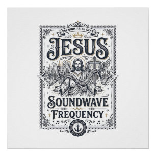 Póster Frecuencia de onda de sonido de Jesús Frecuencia d