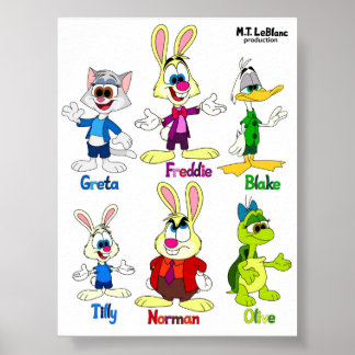 Póster Freddie Bunny & Amigos