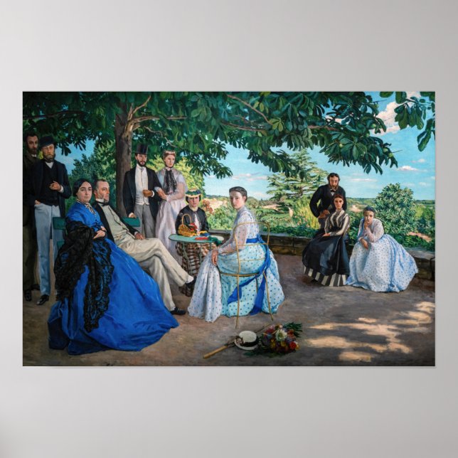 Póster Frederic Bazille - La Reunión Familiar (Frente)