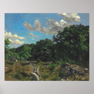Póster Frederic Bazille - Landscape at Chailly