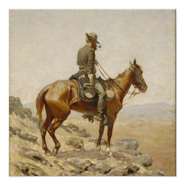 Póster Frederic Remington - El Atalaya (Anverso)