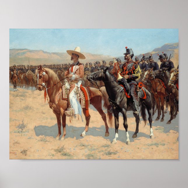 Póster Frederic Remington - El Mayor Mexicano (Frente)