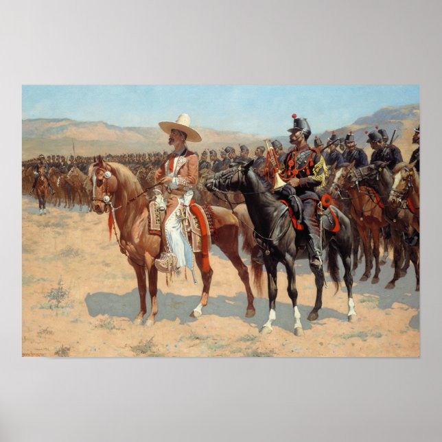 Póster Frederic Remington - El Mayor Mexicano (Frente)