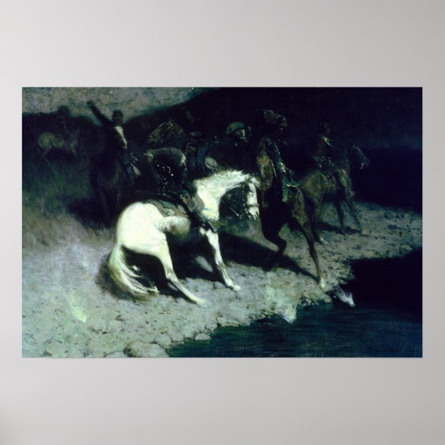 Póster Frederic Remington Encendió (Frente)