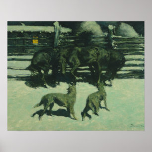 Póster Frederic Remington - La llamada de ayuda