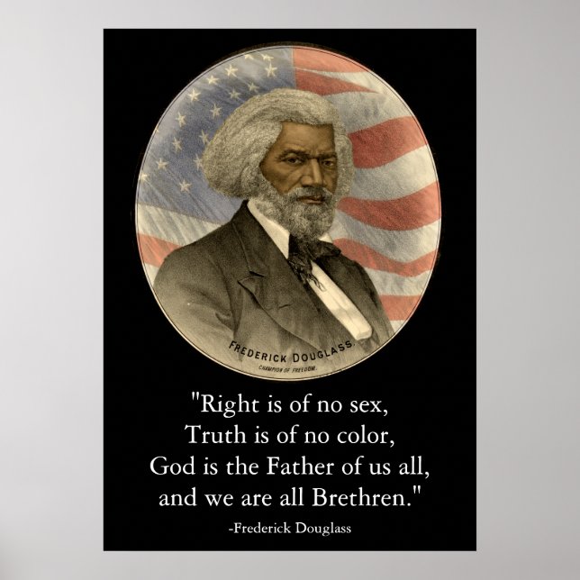 Póster Frederick Douglass cita la verdad de la historia n (Frente)