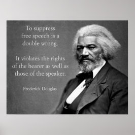 Póster Frederick Douglass Free Speech