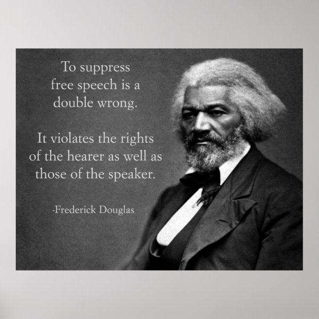 Póster Frederick Douglass Free Speech (Frente)