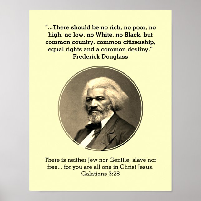 Póster FREDERICK DOUGLASS | Ningún rico, ningún pobre Per (Frente)