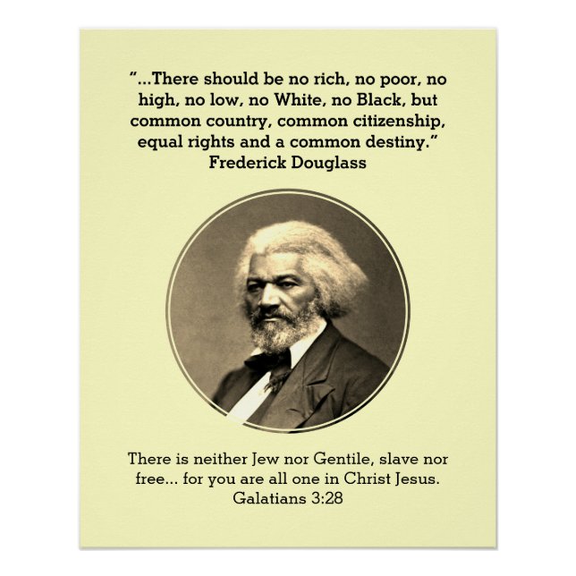 Póster FREDERICK DOUGLASS | Ningún Rico Ningún Pobre Pers (Anverso)